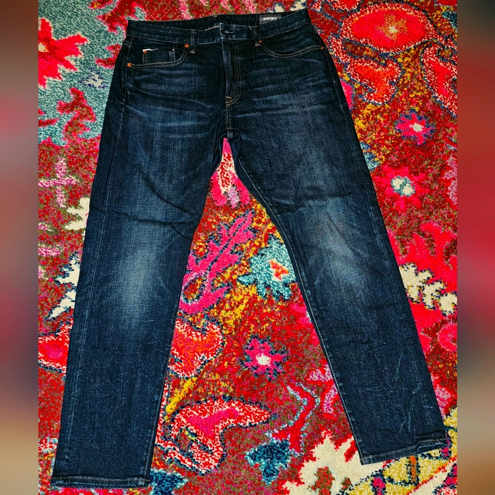 Bonobos denim pant washed dark blue 32/30 athletic fit
